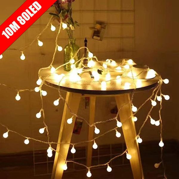 Decorazioni luci a spalline a sfera LED USB/batteria Luci a spago Outdoor Globe Fairy Light for Wedding Halloween Garden Christmas Decor
