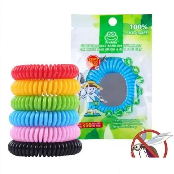 Controllo dei parassiti Anti-mosquito Repellente Bracciale Bracciale Respelli Banda Insetto Mozzie Mantieni gli insetti via per i bambini ADT Mix Colors 928 Drop DHPTR