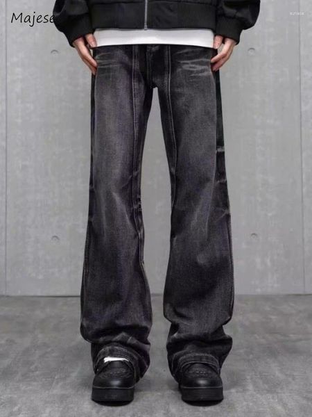 Jeans masculinos homens angustiados no estilo americano namorado minimalista avançado jeans de jea