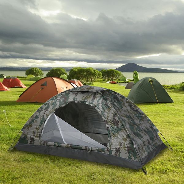 Ultraleichte Camping-Zelt einzelner Schicht tragbarer Anti-UV-Beschichtung UPF 30 für Rucksackfischerei im Freien 240422