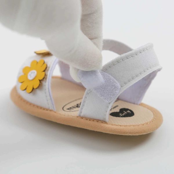 Sandali myggpp estate fresco bambina sandali sandali moda sandalo neonato idilliaco fiore morbido morbido per bambini in cotone