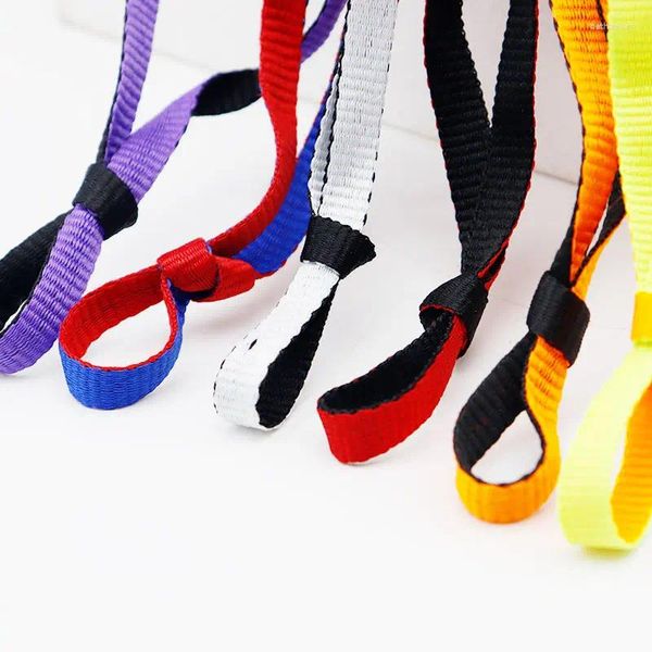 Parti di scarpe Weiou Tipo piatto in pizzo 8mm Cani leggero in tela sottile Decorazione di moda Vitalità String a doppio colore 60-100 cm Cordon dimensione per bambini