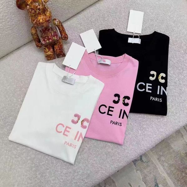 T-shirt alla moda alla vendita calda per uomini e donne, versatile e versatile versione coreana alla moda, alla moda e dimagrante, a manicotto corto di cotone puro di grandi dimensioni