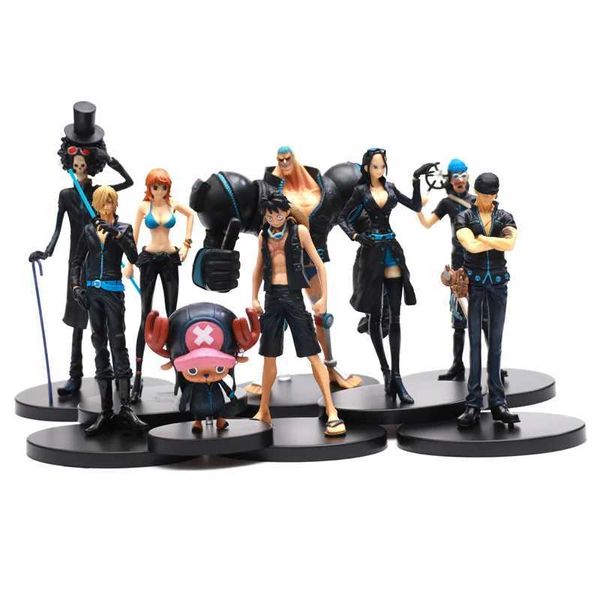 Actionspielzeugfiguren Robin Nami Usopp Hubschrauber Burukku Schwarzes Kleid Stehmodell Spielzeug PVC Childrens Gift Seriesl2403