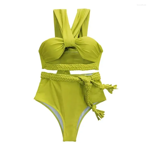 Frauen Badebekleidung sexy Frauen Bikini Set geflochten