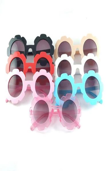 7 цветов девушки модные цветочные рамки солнцезащитные очки детские дети Классические солнце