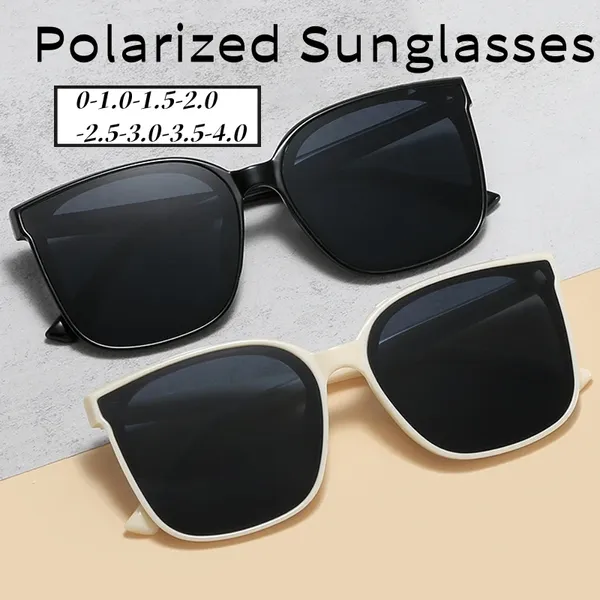 Óculos de sol homens mulheres moda polarizados unissex grandes miopia de grande porte de sol os óculos de óculos de óculos externos UV400 ímpetes curtos curtos