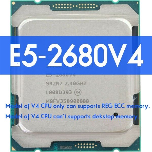 Xeon E5 2680 V4 Processore CPU 14 Core 2.40GHz 35MB L3 Cache 120W SR2N7 LGA 2011-3 Atermiter X99 D4 DDR4 Motherboard 240410