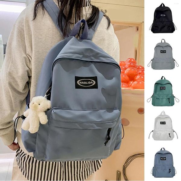 Schultaschen für Frauen männliche und semale Schüler Rucksack Freizeitcampus Fünf -teilige Tasche Harajuku Chic Mode Retro Unisex High Street