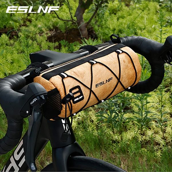 ESLNF велосипедный пакет портативный руль Pannier Multipurpose Rackpack рюкзак MTB Road Cycling Prame Sack Упругая полоса 240429