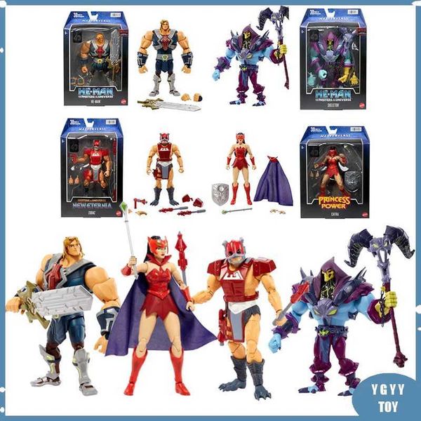 Figuras de brinquedo de ação Original He-Man e The Masters of the Universe He-Man Action Figura Skeletor Zodak Catra Figurina Modelo Colecionável Toys Gifts T240428