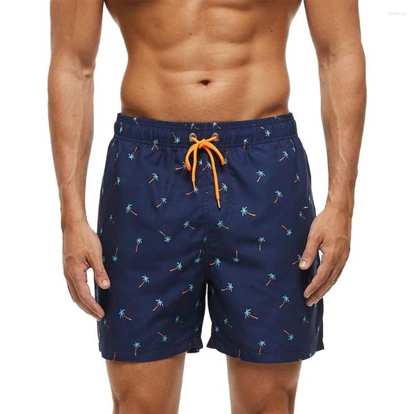 Herren -Shorts Herren Strand gedruckter Kordelzug Knie Länge Trunks kurze Hosen Sport Fitnessstudio Bodybuilding Fitness Schwimmen