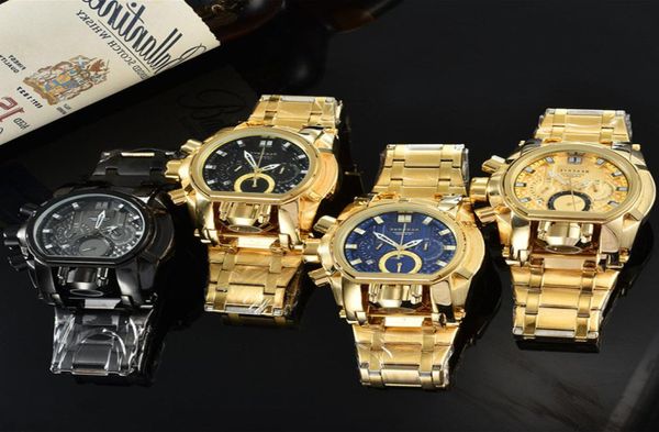 Reserva de relógio invicto Bolt Zeus Mens Quartz Wirstwatch 52mm Cronógrafo Invincible Luxury Watches Invicto Reloj de hombre para 1147434