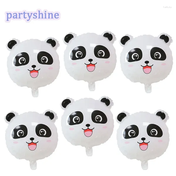 Украшение вечеринки 6pcs Cartoon Panda в форме воздушных шариков поляры с днем рождения декоры темы