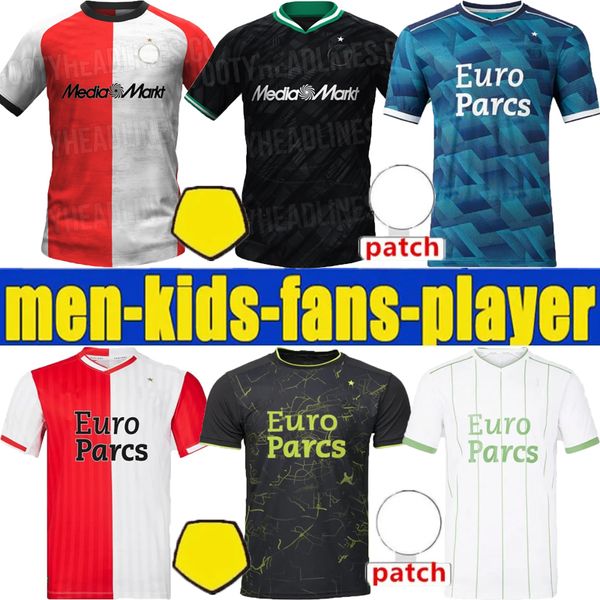 2024 2025 Feyenoords Soccer Jerseys Voetbal Kids Kit 24 25 Camisa de futebol Treinando casa Away Fan Player Versão do goleiro Maillot Timber Danilo Dilrosun 646431462