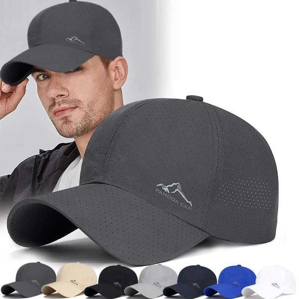 Top kapakları şık ve nefes alabilen erkekler hip-hop şapka örgüsü güneş gözlükleri unisex rahat ayarlanabilir beyzbol şapkası Kanada golf q2404291