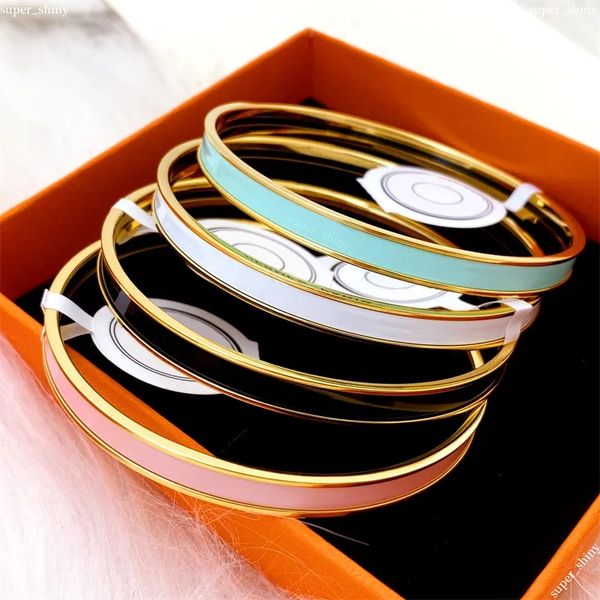 Braccialetti designer per donne Accessori per la moda di gioielleria Bracciale Bracciale Enamel Titanio in acciaio Gold Braggangista Pesigna