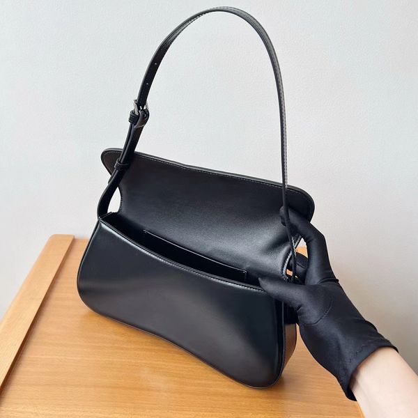 Designers de qualidade de espelho 10A pequeno bolsa de noite Lola Hobo Calfskin Salvão preto bolsa de 28 cm de luxuris de luxuris