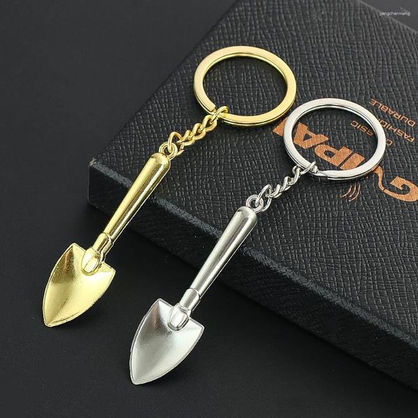 Chaves 1pc Mini Metal Shovel Keychain Spot Spoon Car Backpack Gardening Gift for Entusiasts