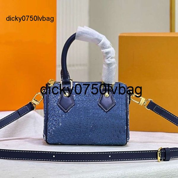 Louiseviutionbagbag Mini Blue Denim Bag Designer мешки с женщинами nano vintage bag Сумка сумки с подушкой подушка для кузова сумки для вышивки цветочные вышивки сумки для покупок