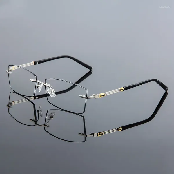 Telai occhiali da sole 0- /-4.50 Frame di spettacoli UOMINI GLI STAMPEMI STAMI OPTICA PRESCRIZIONE OPTICO PER OCCHIO ECCILE MASCHI OCCHI OGGRI IMBIFITTI