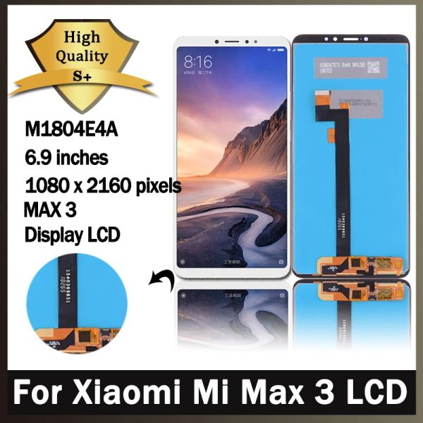 Slippers Original 6.9 '' Display para Xiaomi mi max 3 LCD Display Touch Screen Digitizer Assembly para Xiaomi Max3 M1804E4A LCD