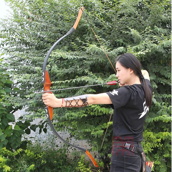 Stand 1535 lbs caça arco de madeira arco de arco de arco de arco americano para caçar tiro ao ar livre pratica