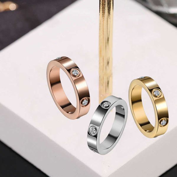 Ring de moda Ring Luxury e requintado anel anel anel de parafuso com para casais tempo de design de unhas com carrinho anéis originais
