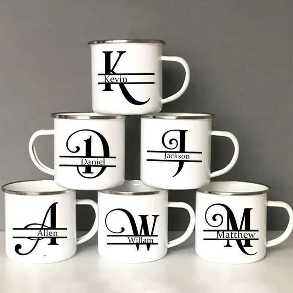 Tassen Personalisierte Tasse Initiale und Tassenname benutzerdefinierte Tee- und Kaffeetasse Single Party Team Bräutigam Tasse Beste Hochzeitsgeschenk J240428