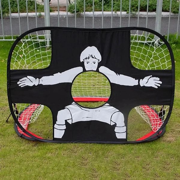 Gol de futebol dobrável Nylon Soccer Goal Kids and Adults Football Target Net para o Playground Backyard Indoor Outdoor Training 240429