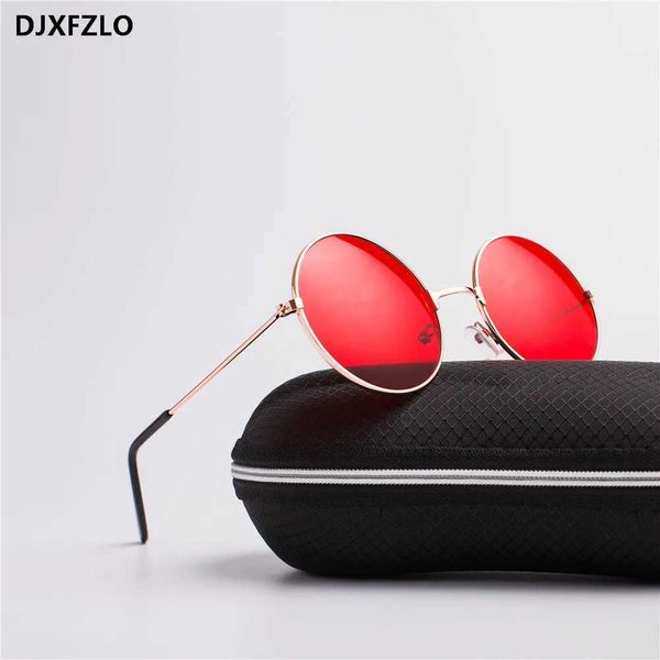 Sonnenbrille DJXFZLO Explosion Models Metall Round Mode -Linsen Rote Sonnenbrille Unisex Prince Mirror UV400 H240429