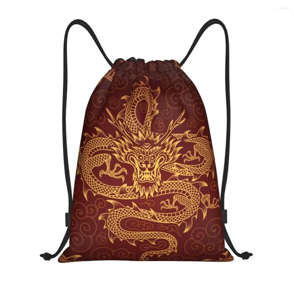 Borse da stoccaggio Dragon Totem Stile asiatico Benera per allenare gli zaini yoga uomini donne cinesi mitici sport mitici sackpack in palestra