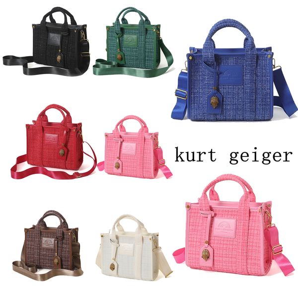 Top -Qualität Womens Nylon Regenbogen Umhängetasche Kurt Geiger Handtasche Mann Leinwand Top Griff Crossbody Designer -Tasche Mode Clutch Travel Lady Shopper Luxus -Tasche Taschen