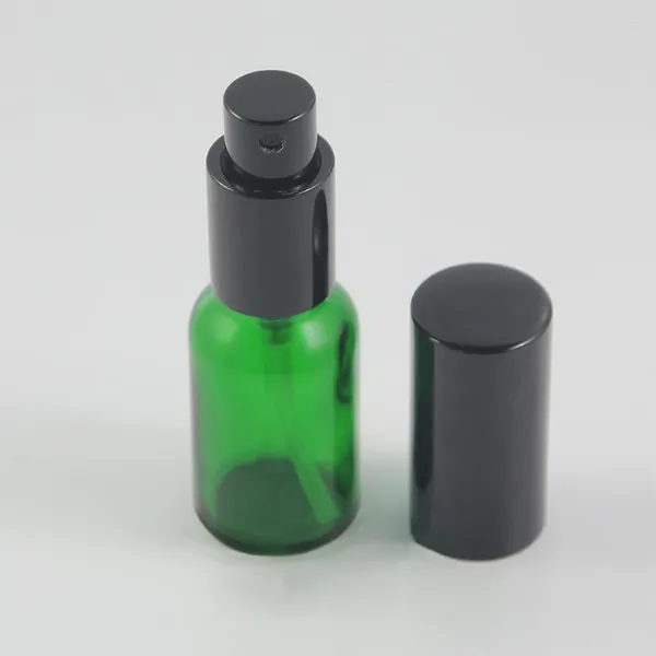 Bottiglie di stoccaggio Vendita pozzo per il viaggio Atomizzatore di profumo da 15 ml bottiglia di vetro imballaggio cosmetico pompa in alluminio nero