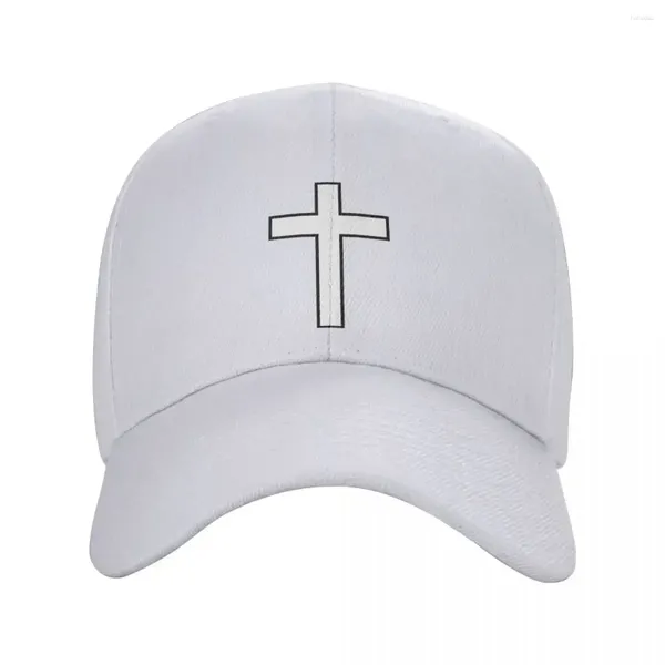 Бал -шапки мода христианские религиозные Иисус Бейсбол Мужчины Женщины Осуществующие регулируемые взрослые католические кросс -папа шляпа летняя шляпа для снимки