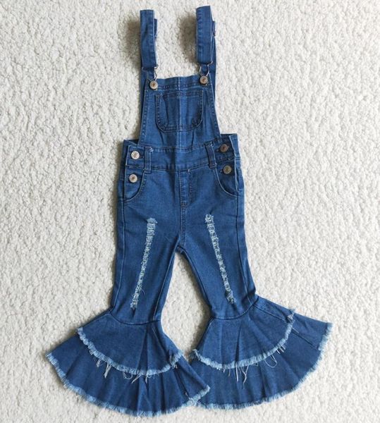 Kids Designer Cothes Girls Jeans Overalls Fashion Boutique Baby Girl Jeans Bell Bottom Hosen Insgesamt Doppel -Rüde Kleinkind Outfits5705812