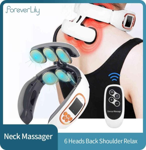 6 teste Smart Neck Electric Electric Massager TENS Wireless Cervical Vertebra Relax Pain Massage Massage Massage5032448