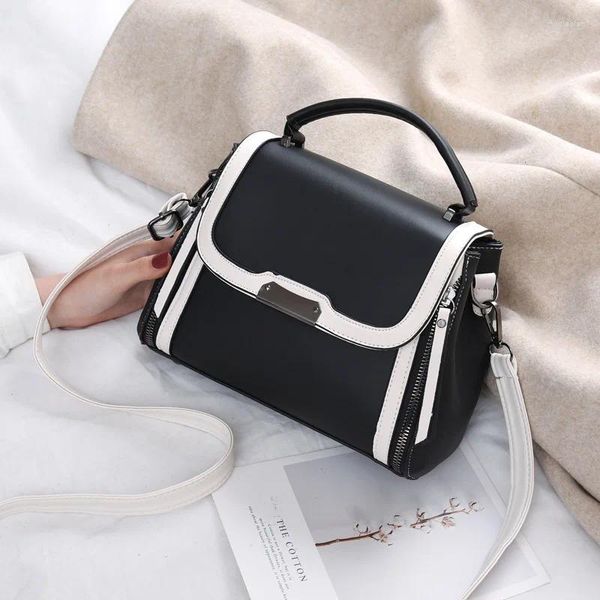 Sagne a tracolla Small Small Square's Small Square 2024 Fashion Simple Contrasting Color Borse All-Match One Messenger Women