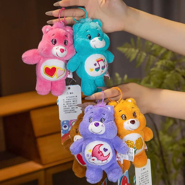 15 cm Miniso Plush Plush Toys Fantasy Rainbow Bear a sospensione Accessori per sacchetti portachiavi Chiaccia di San Valentino Regalo 240418