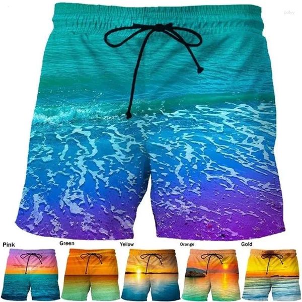 Shorts maschile estate fresca stampa 3d pantaloni corti modalità casual comfort skateboard da nuoto da nuoto da donna tronchi