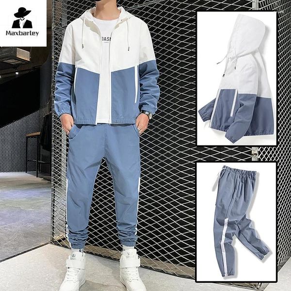 Traccetti da uomo Stupta di abbigliamento sportivo primavera e autunno pantaloni casual block con cappuccio teenager jogger da jogger adolescente