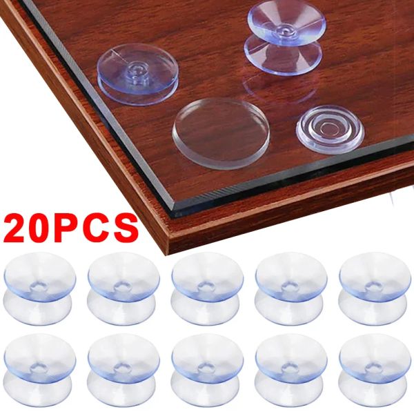 Set 20/1pcs doppelseitige Saugnäpfe transparente Nonslip Sucker Pad für Glas Tischabstandshalter Haushalt Kicthen Badezimmerzubehör