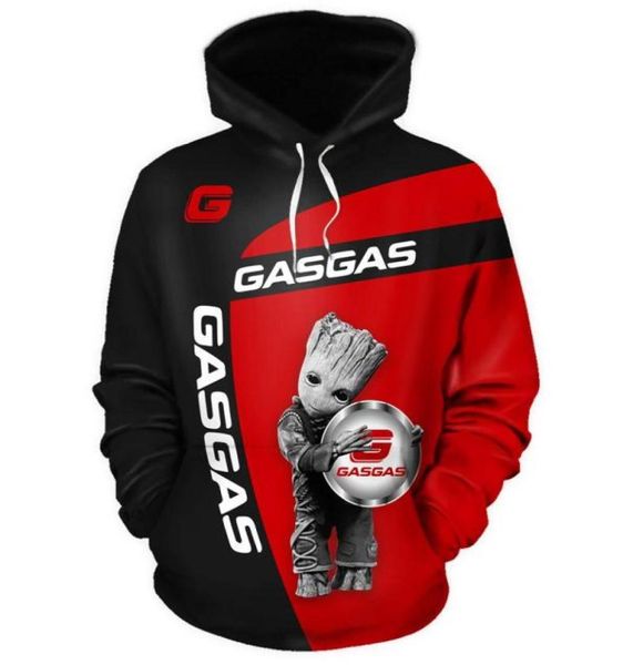MEN039S Hoodies Sweatshirts Gasgas Motocross Übergroße Hoodie Sweatshirt 3D -Druck Harajuku Jacke Hochqualitäts Sportbekleidung Tre9683522