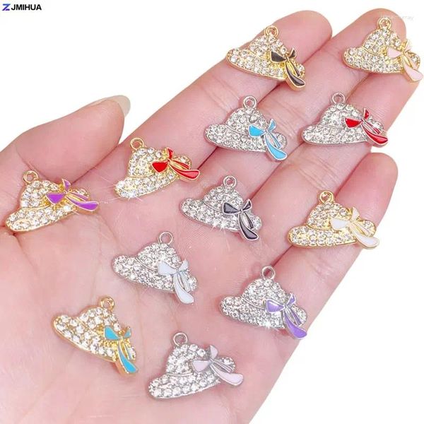 Charms 10pcs/lote de cristal de cristal de qualidade pingentes de esmalte de qualidade para pingentes de jóias de bricolos de jóias DIY, colares de colares