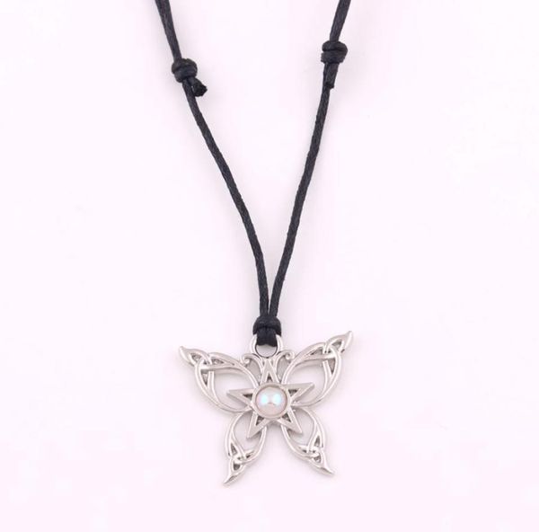 X2 ciondolo Penram farfalla argento con un pezzo con gioielli amuleti viola6786013