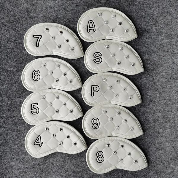 9pcs Nails Golf Iron Head Covers 49Pas Club Irons Set with PU in pelle 240424