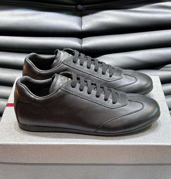 Италия летнее бренд мужчина Prax 01 кроссовки обувь белая черная зерна кожа