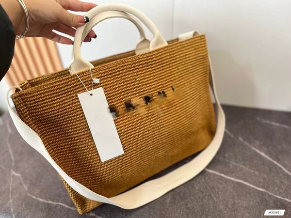 Новая большая мощность Laffia Woven Hand Basket Tote Magemage Demprament 100 Pleack Bag Sacd Производители Прямые продажи больших превосходных 36*23*13