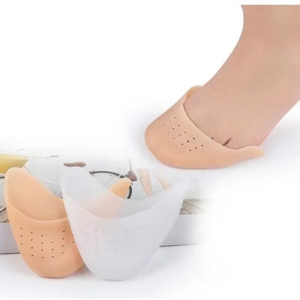 Acessórios 1 Papas de pé de parada para sapatos de dança de balé Protetor de ponta com orifício de ar sola Sole absorvendo as ferramentas de cuidados com os pés de silicone