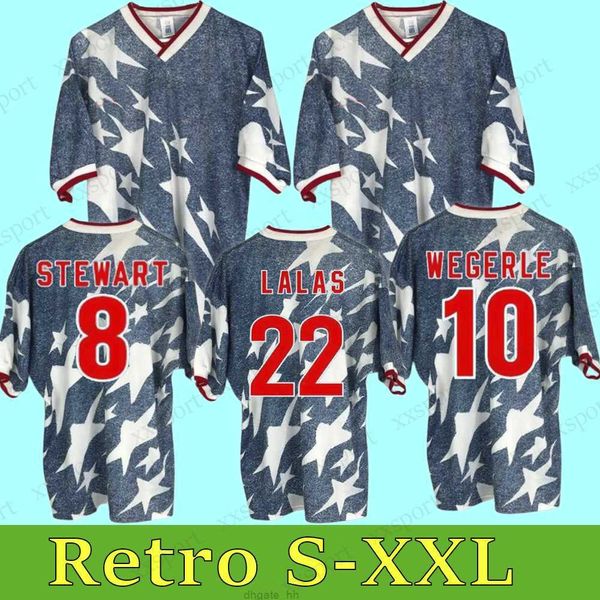 Le maglie da calcio retrò Classic Shirt USA del 1994 Wegerle Lalas Ramos Balboa Stewart 94 camicie da calcio classiche uniformi per adulti